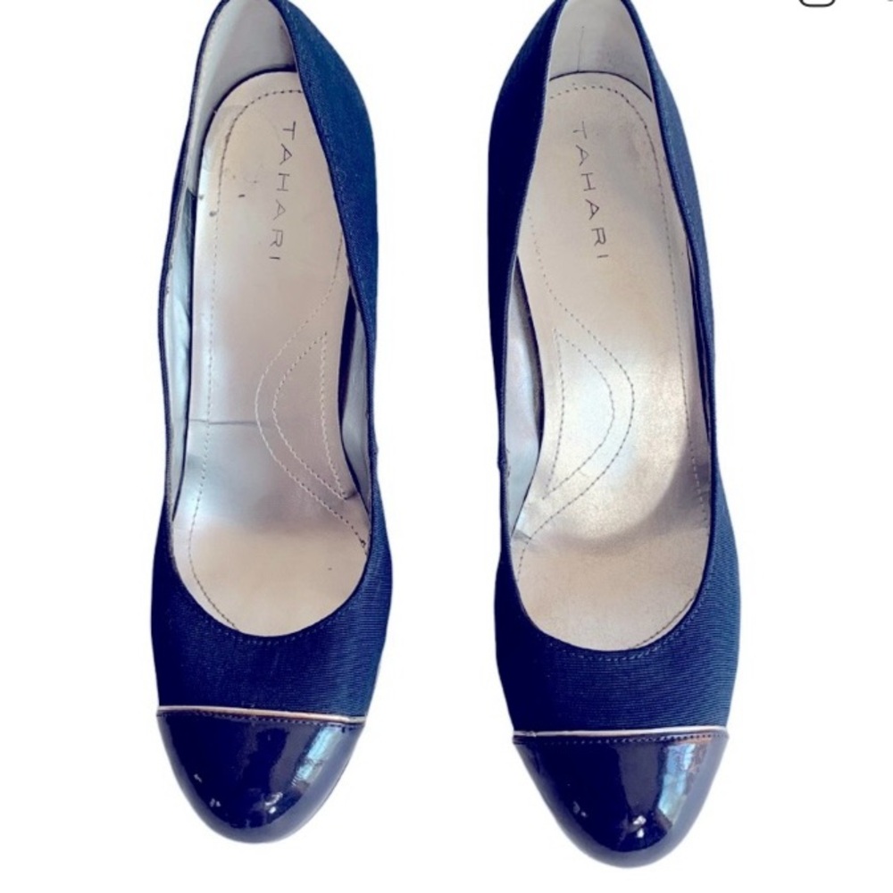 Tahari Laurie Cap Heels Sz 7.5 - Picture 2 of 7